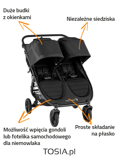 spacerówka baby jogger city mini gt 2 double funkcje