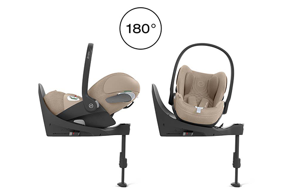 pierwszy fotelik cybex cloud t plus cosy beige na bazie t