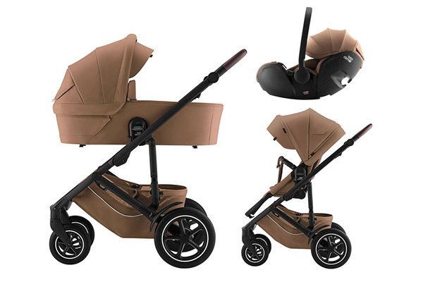 zestaw 3w1 britax romer smile 5z w nowym kolorze warm caramel z fotelikiem baby-safe pro