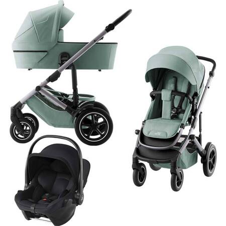 Britax Romer Smile 5Z Jade Green zestaw 3w1 z fotelikiem Baby Safe Core Space Black