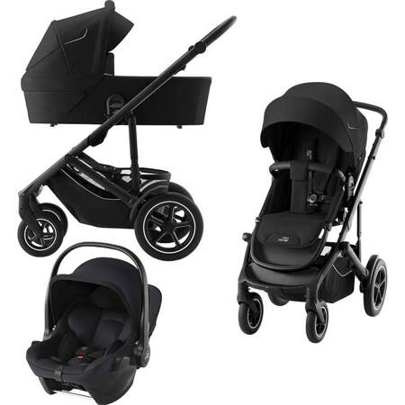 Britax Romer Smile 5Z Space Black zestaw 3w1 z fotelikiem Baby Safe Core Space Black