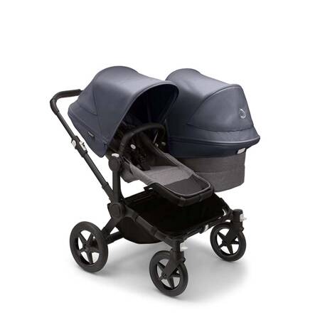 Bugaboo Donkey 5 Duo wózek 2w1 rok po roku rama Black/Grey Melange-Stormy Blue