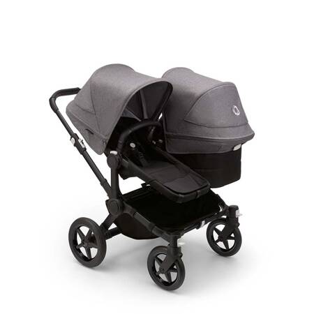 Bugaboo Donkey 5 Duo wózek 2w1 rok po roku rama Black/Midnight Black-Grey Melange