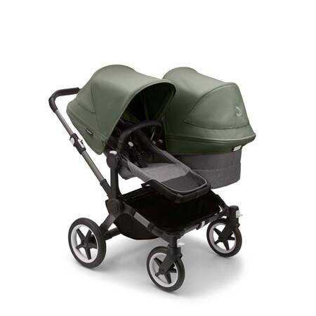 Bugaboo Donkey 5 Duo wózek 2w1 rok po roku rama Graphite/Grey Melange-Forest Green