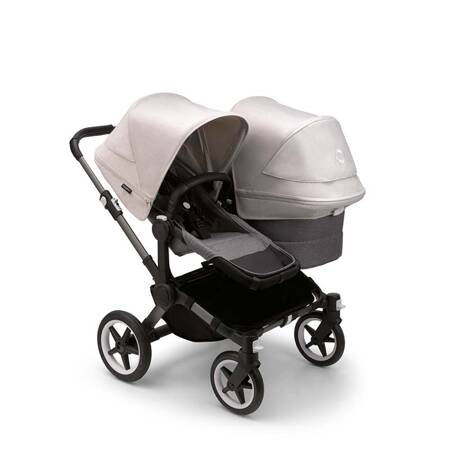 Bugaboo Donkey 5 Duo wózek 2w1 rok po roku rama Graphite/Grey Melange-Misty White