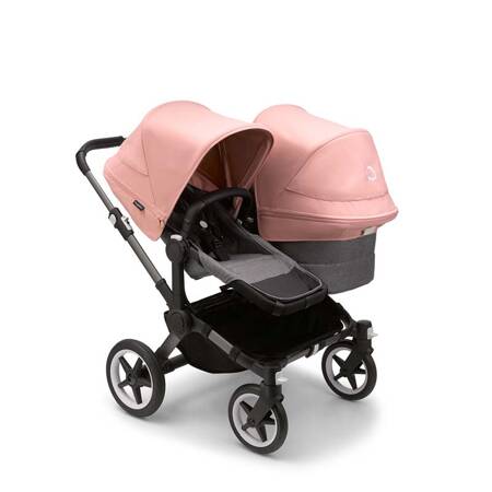 Bugaboo Donkey 5 Duo wózek 2w1 rok po roku rama Graphite/Grey Melange-Morning Pink