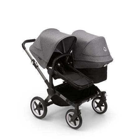 Bugaboo Donkey 5 Duo wózek 2w1 rok po roku rama Graphite/Midnight Black-Grey Melange