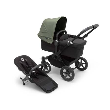 Bugaboo Donkey 5 Mono wózek 2w1 głęboko-spacerowy rama Black/Midnight Black-Forest Green