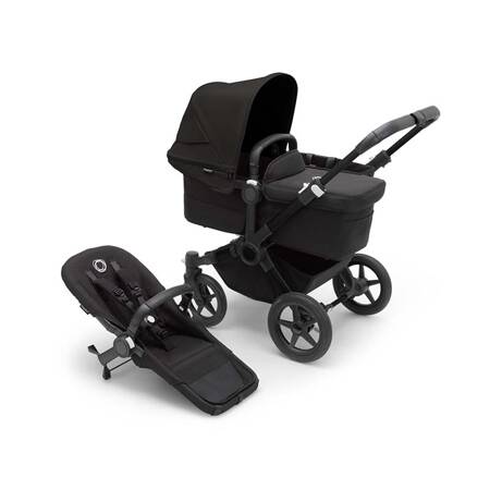 Bugaboo Donkey 5 Mono wózek 2w1 głęboko-spacerowy rama Black/Midnight Black-Midnight Black