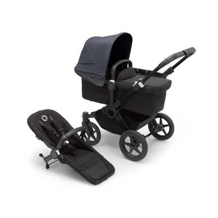 Bugaboo Donkey 5 Mono wózek 2w1 głęboko-spacerowy rama Black/Midnight Black-Stormy Blue