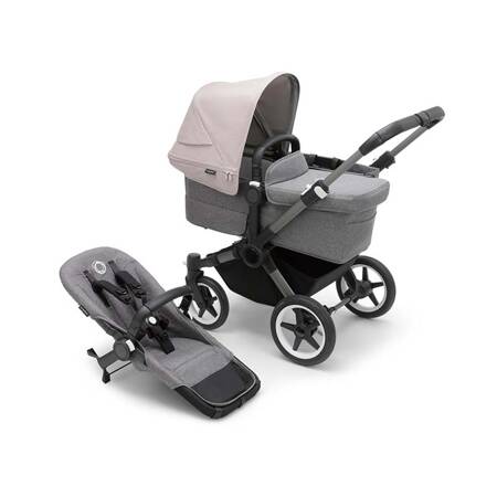 Bugaboo Donkey 5 Mono wózek 2w1 głęboko-spacerowy rama Graphite/Grey Melange-Misty White