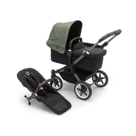 Bugaboo Donkey 5 Mono wózek 2w1 głęboko-spacerowy rama Graphite/Midnight Black-Forest Green