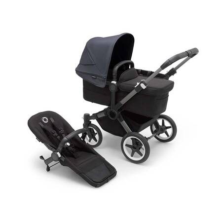 Bugaboo Donkey 5 Mono wózek 2w1 głęboko-spacerowy rama Graphite/Midnight Black-Stormy Blue