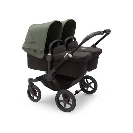 Bugaboo Donkey 5 TWIN wózek bliźniaczy rama Black/Midnight Black-Forest Green