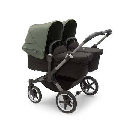 Bugaboo Donkey 5 TWIN wózek bliźniaczy rama Graphite/Midnight Black-Forest Green