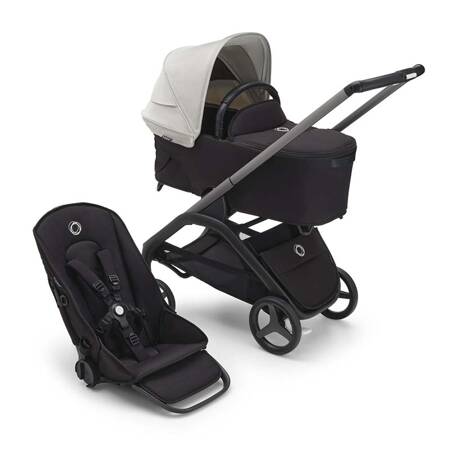 Bugaboo Dragonfly wózek 2w1 głęboko-spacerowy rama Graphite/Midnight Black-Misty White