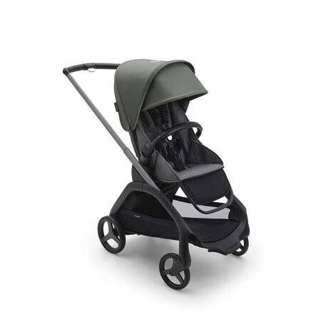 Bugaboo Dragonfly wózek spacerowy rama Graphite/Grey Melange-Forest Green