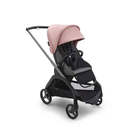 Bugaboo Dragonfly wózek spacerowy rama Graphite/Grey Melange-Morning Pink