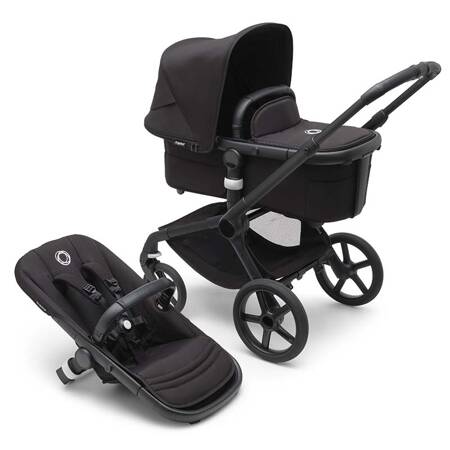 Bugaboo Fox 5 wózek 2w1 głęboko-spacerowy rama Black/Midnight Black-Midnight Black