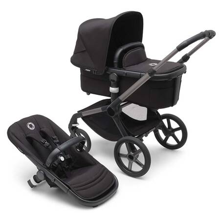 Bugaboo Fox 5 wózek 2w1 głęboko-spacerowy rama Graphite/Midnight Black-Midnight Black