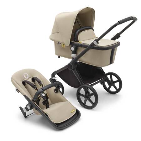 Bugaboo Fox Cub Black/Desert Beige wózek 2w1 głęboko-spacerowy