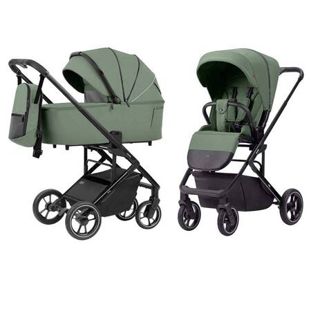 Carrello Alfa 2023 Sea Green wózek 2w1 głęboko-spacerowy 