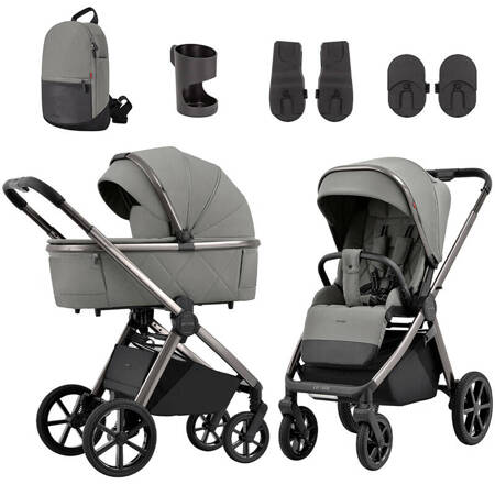 Carrello Omega Superb Grey wózek 2w1 głęboko-spacerowy 