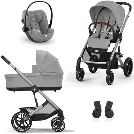 Cybex Balios S Lux 2.0 Stone Grey zestaw 3w1 z fotelikiem Cloud G Plus