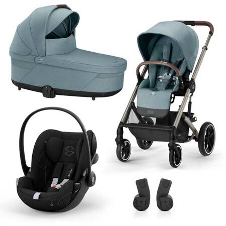 Cybex Balios S Lux Sky Blue zestaw 3w1 z fotelikiem Cloud G i-Size