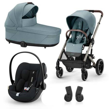 Cybex Balios S Lux Sky Blue zestaw 3w1 z fotelikiem Cloud G i-Size PLUS