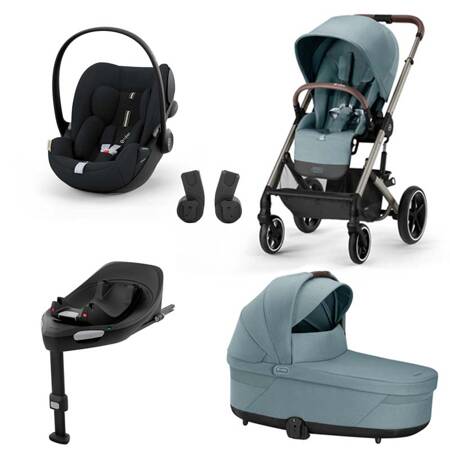 Cybex Balios S Lux Sky Blue zestaw 4w1 z fotelikiem Cloud G i-Size PLUS i bazą G