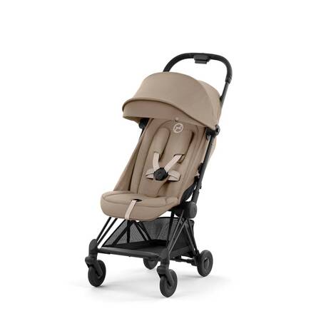 Cybex Coya Matt Black Cozy Beige wózek spacerowy