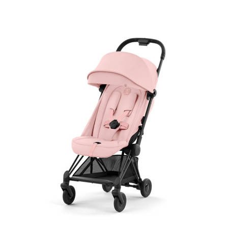 Cybex Coya Matt Black Peach Pink wózek spacerowy