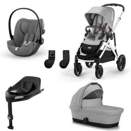 Cybex Gazelle S 4w1 Lava Grey z fotelikiem Cloud G i-Size PLUS i bazą G