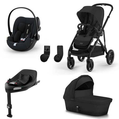 Cybex Gazelle S 4w1 Moon Black z fotelikiem Cloud G i-Size PLUS i bazą G