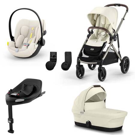 Cybex Gazelle S 4w1 Seashell Beige z fotelikiem Cloud G i-Size PLUS i bazą G