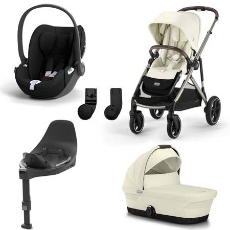 Cybex Gazelle S 4w1 Seashell Beige z fotelikiem Cloud T i-Size i bazą T