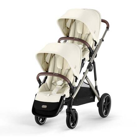 Cybex Gazelle S Seashell Beige zestaw spacerowy z dodatkowym siedziskiem