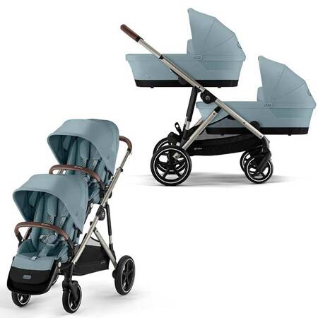 Cybex Gazelle S Sky Blue zestaw bliźniaczy 2w1