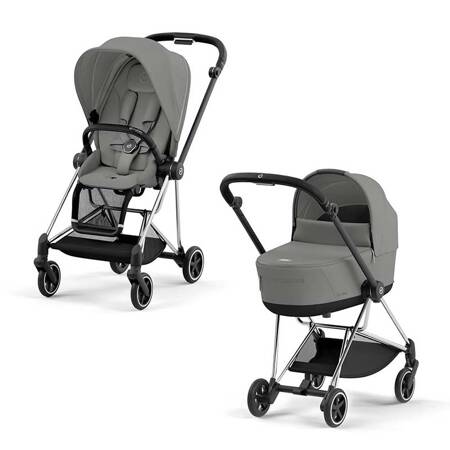 Cybex Mios Chrome Black Mirage Grey wózek głęboko-spacerowy 2w1 