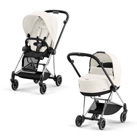 Cybex Mios Chrome Black OFF WHITE wózek głęboko-spacerowy 2w1 