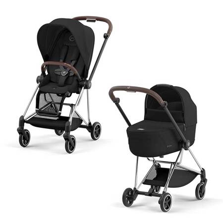 Cybex Mios Chrome Brown Sepia Black wózek głęboko-spacerowy 2w1 