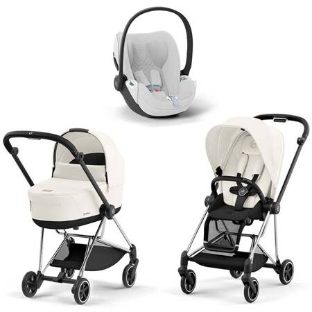 Cybex Mios OFF WHITE zestaw 3w1 z fotelikiem Cloud T Plus