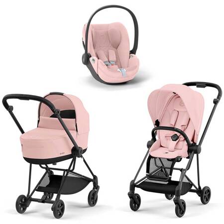 Cybex Mios Peach Pink zestaw 3w1 z fotelikiem Cloud T Plus