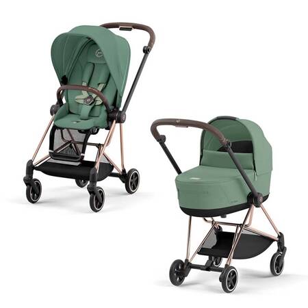 Cybex Mios Rosegold Leaf Green wózek głęboko-spacerowy 2w1 