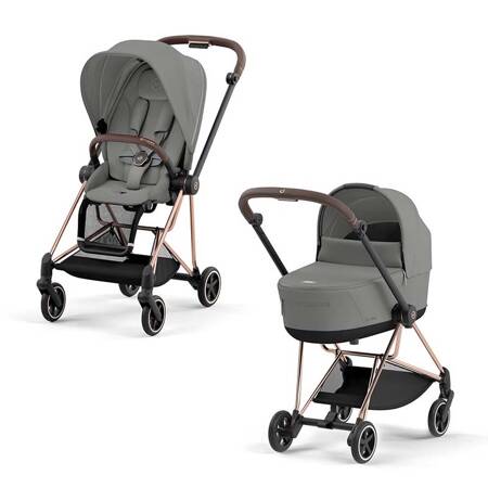 Cybex Mios Rosegold Mirage Grey wózek głęboko-spacerowy 2w1 