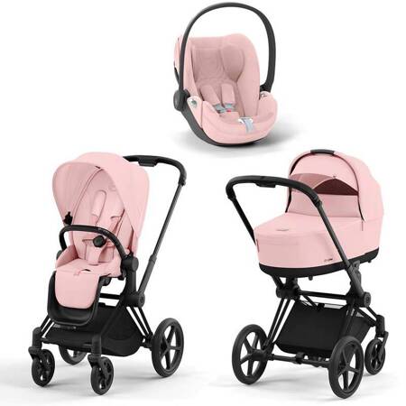 Cybex Priam 4.0 Peach Pink zestaw 3w1 z fotelikiem Cloud T Plus