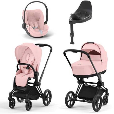 Cybex Priam 4.0 Peach Pink zestaw 4w1 z fotelikiem Cloud T Plus i bazą T