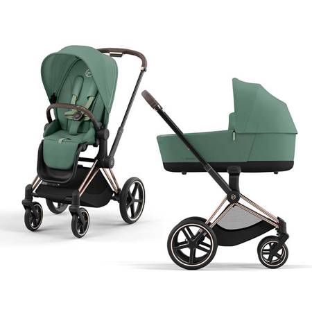 Cybex Priam 4.0 Rosegold Leaf Green wózek 2w1 głęboko-spacerowy