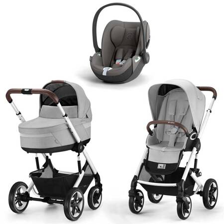 Cybex Talos S Lux Lava Grey wózek 3w1 z fotelikiem Cybex Cloud T i-Size